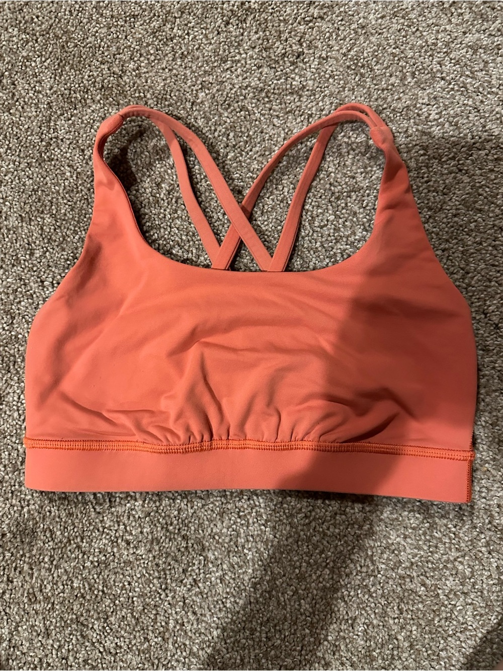 lululemon athletica Coral/Orange Crisscross Sports Bra
